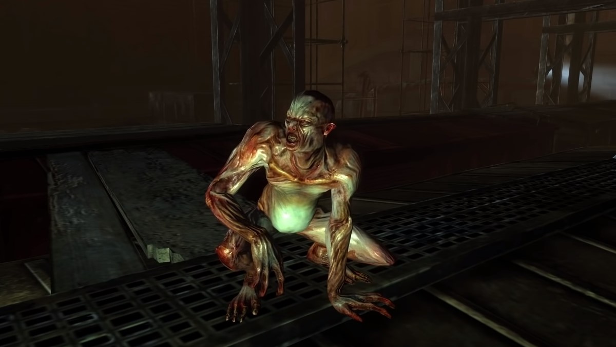 A Trog squatting in Fallout.