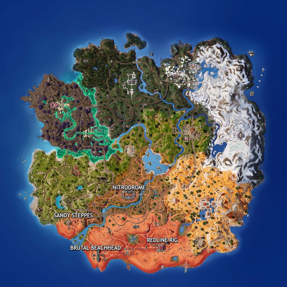 Fortnite Chapter 5 Season 3 Map with new locations