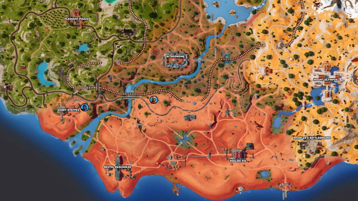 Hope and Jones locations in Wastelands in Fortnite Chapter 5 Season 3 map