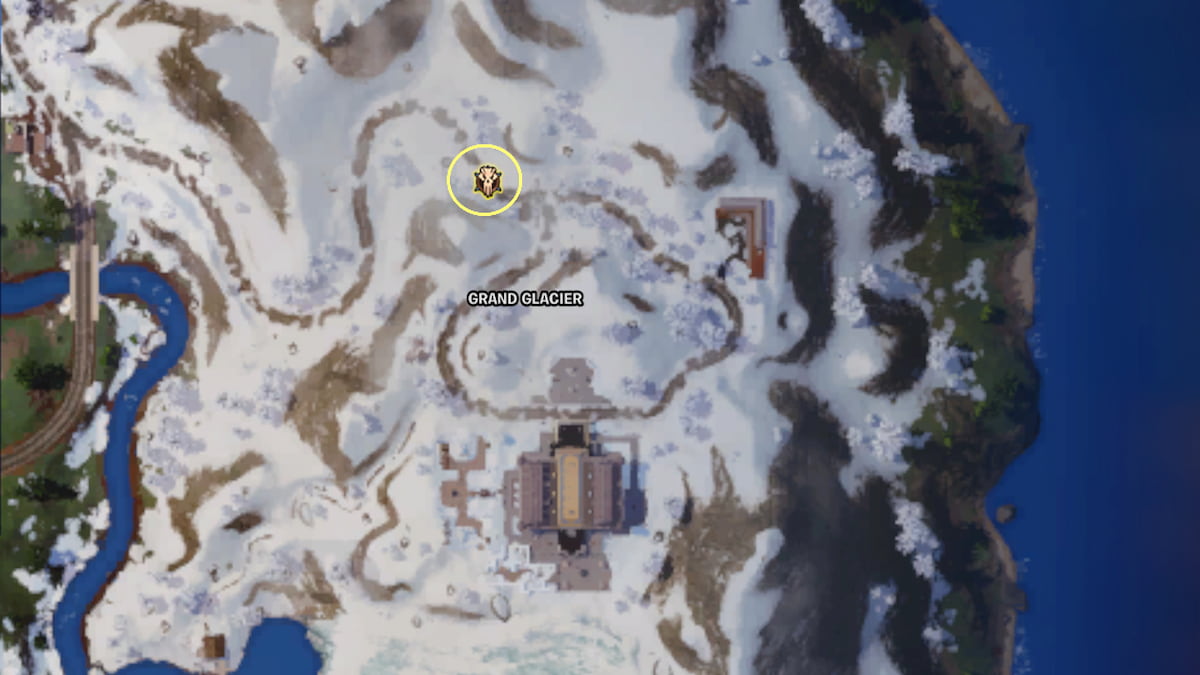 Mapa Fortnite Rozdział 5 Sezon 3 z lokalizacją megalodonu 