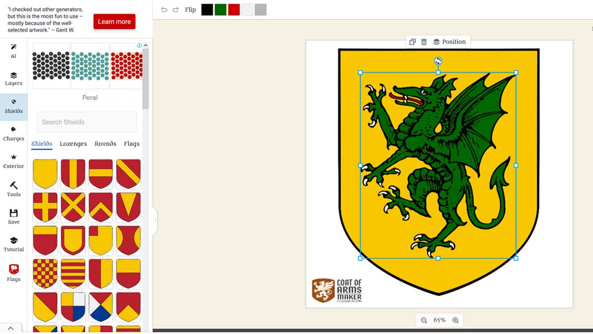 Custom coat of arms maker for Manor Lords