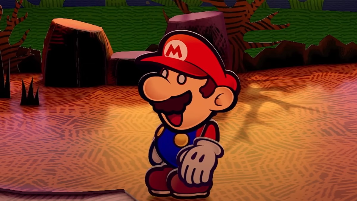 Mario shocked in Paper Mario: The Thousand Year Door
