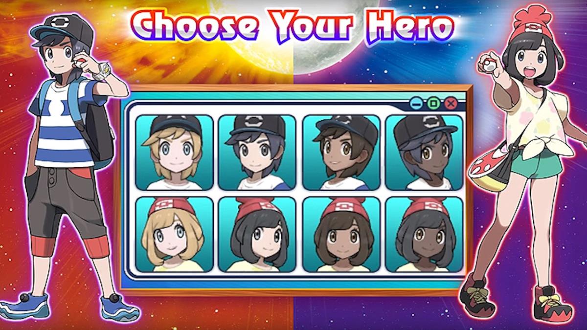 Pokemon Sun and Moon introduces improved character creation