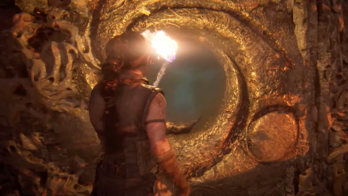 Giving up torch in torch portal 3 outside of cave in Senua's Saga: Hellblade 2