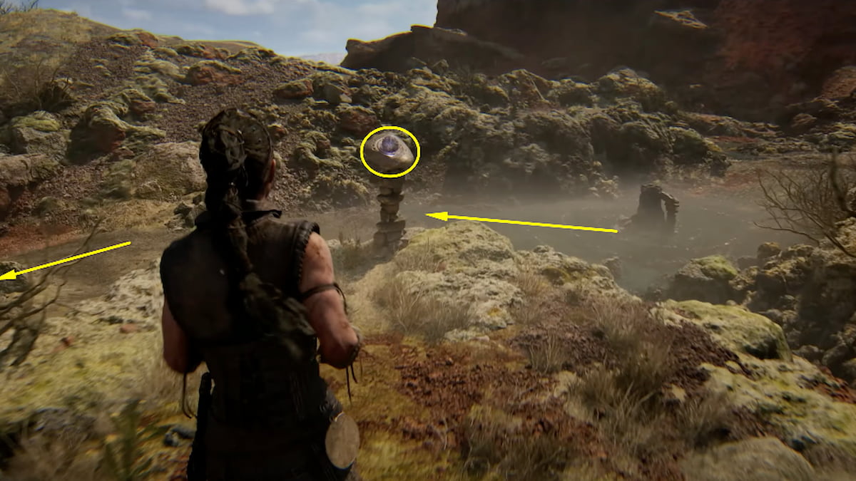 Hiddenfolk ball test 2 finding ball 1 in Senua's Saga: Hellblade 2