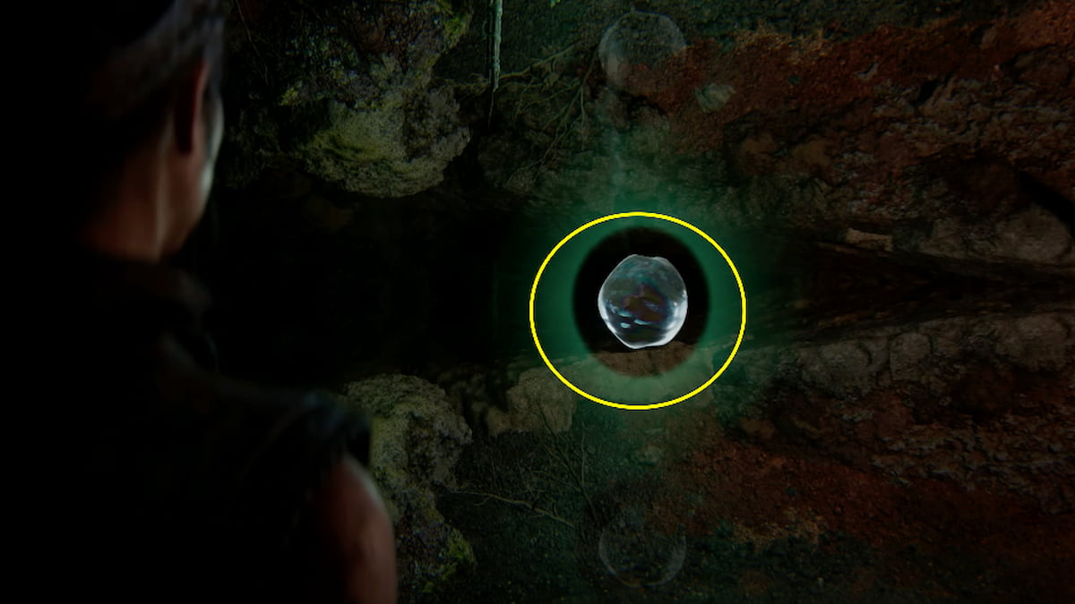 Finding ball two in hiddenfolk ball test two using second water drop in Senua's Saga: Hellblade 2