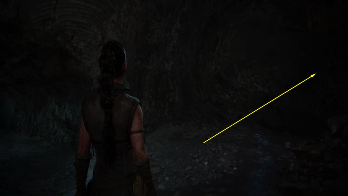 Lorestangir totem 14 when following the light in cave in Senua's Saga: Hellblade 2