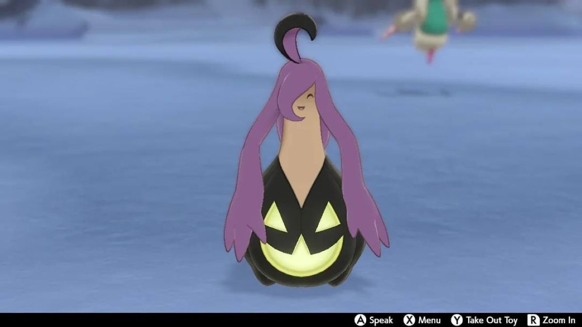 Gourgeist at the campsite in Pokemon Sword & Shield
