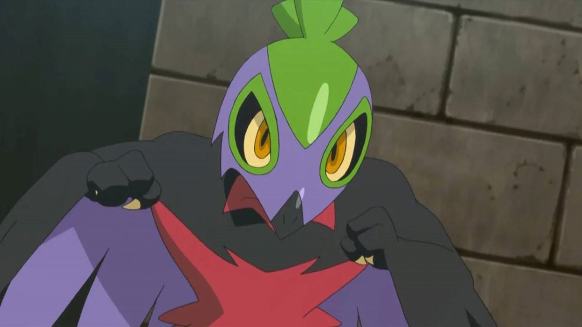 Shiny Hawlucha in the Pokemon XY animated series