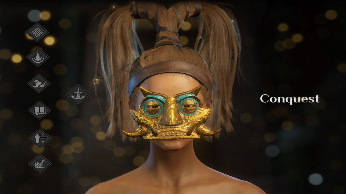 Soulmask character creation, starting mask Conquest