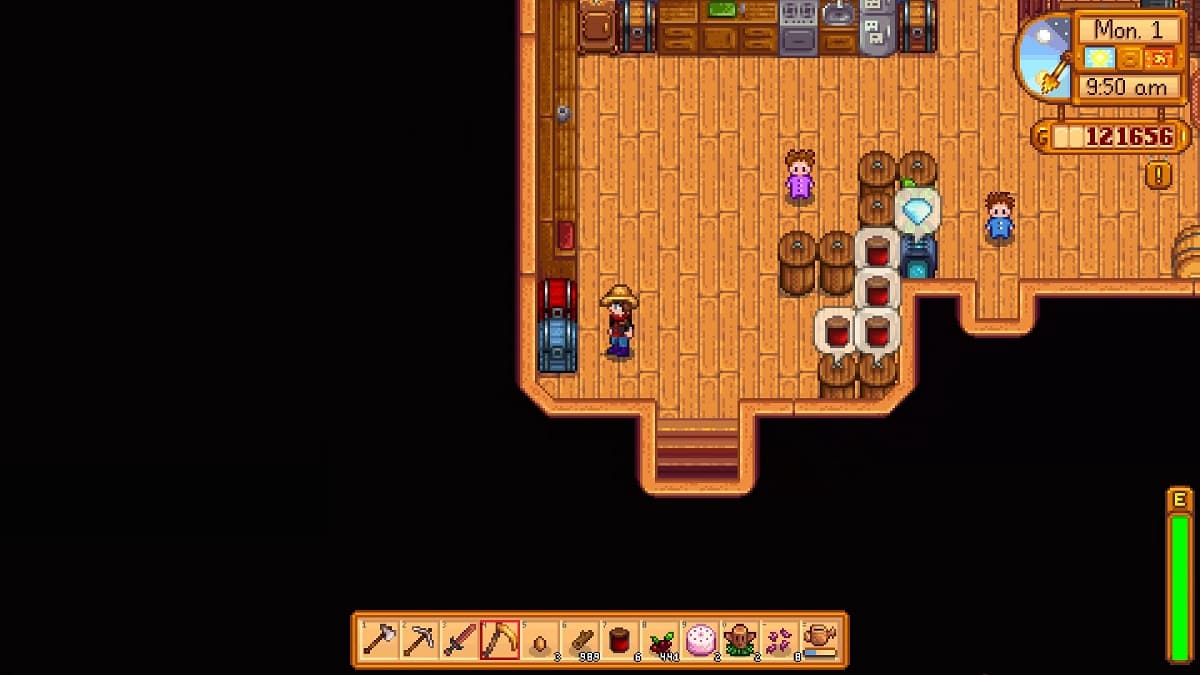 Colored storage chests in Stardew Valley