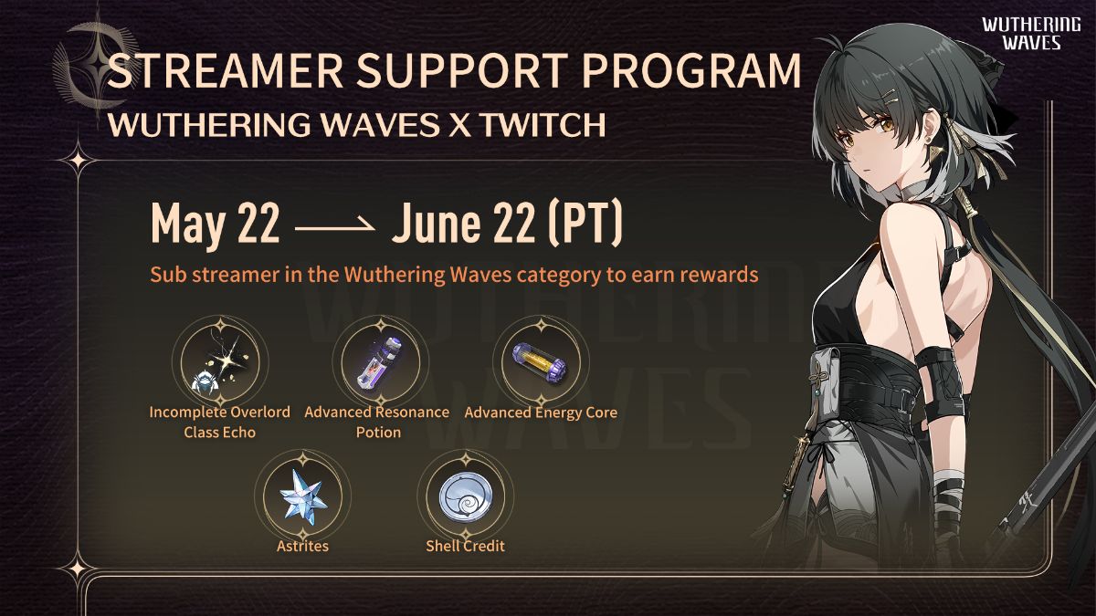 Wuthering Waves Twitch Rewards banner.