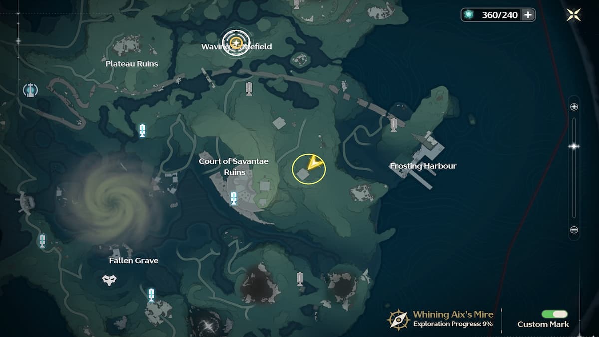 Wuthering Waves Guide Crystal puzzle 2 location on map