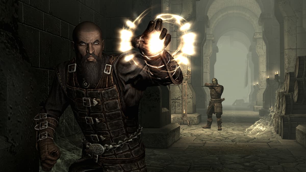 Dawnguard priest casting spell in Skyrim