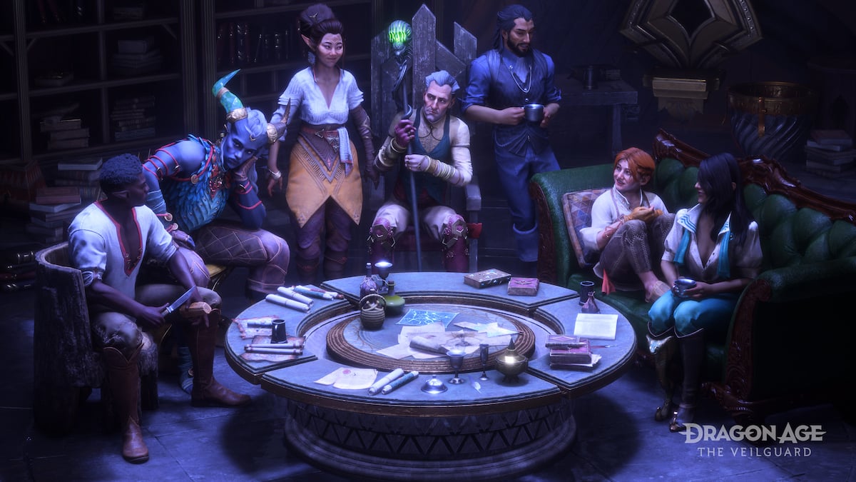 Dragon Age: The Veilguard companions gathered at Lighthouse.