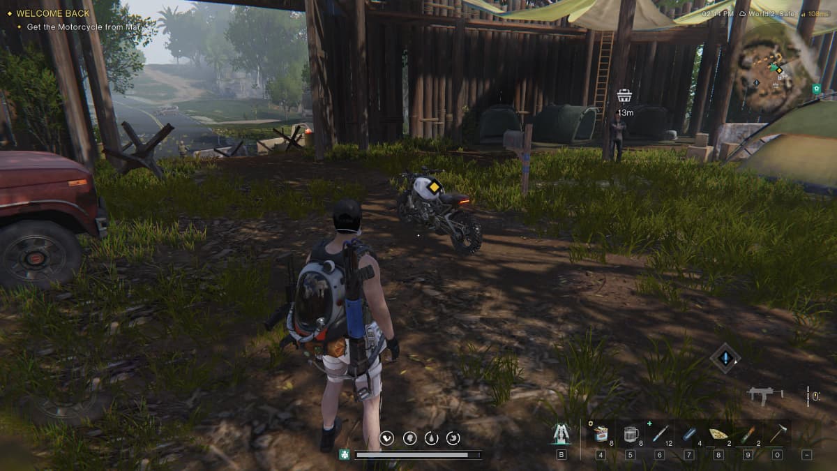 Mary giving the player a motorcycle