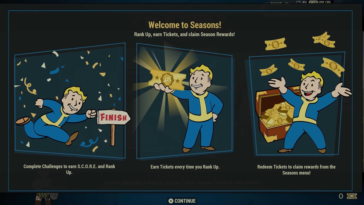 New season pass system in Fallout 76.