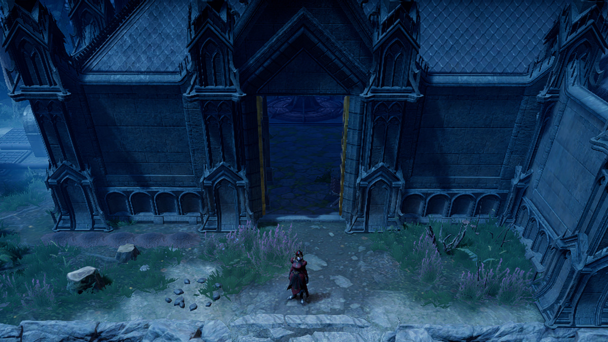 Standing in front of my castle in V Rising