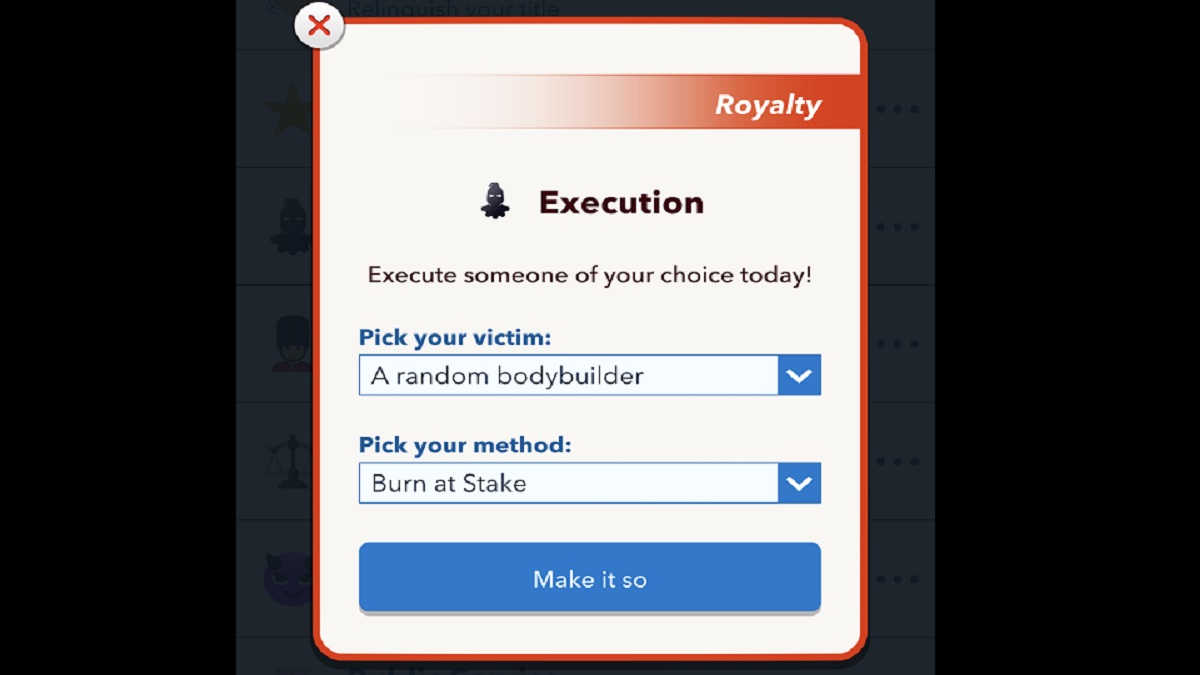 BitLife Burn at the Stake Execution