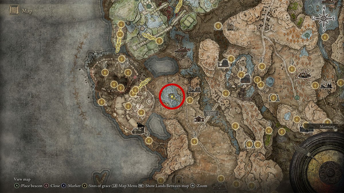 The location of the Great Katana in Elden Ring Shadow of the Erdtree
