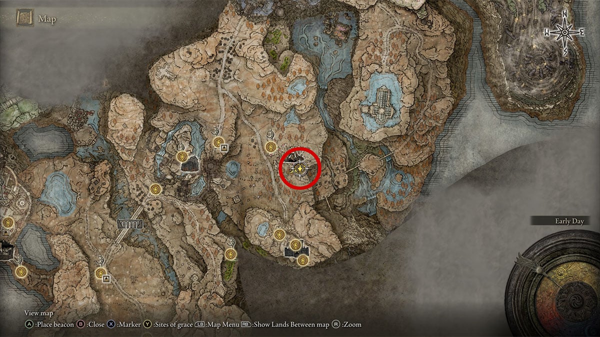 The location of the Moorth Ruin pot ghost in Elden Ring Shadow of the Erdtree