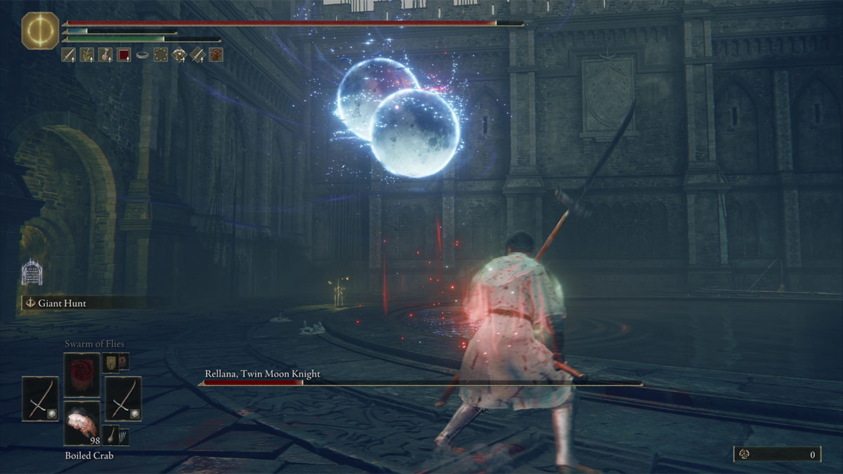 The Twin Moon attack during the Rellana fight in Elden Ring Shadow of the Erdtree
