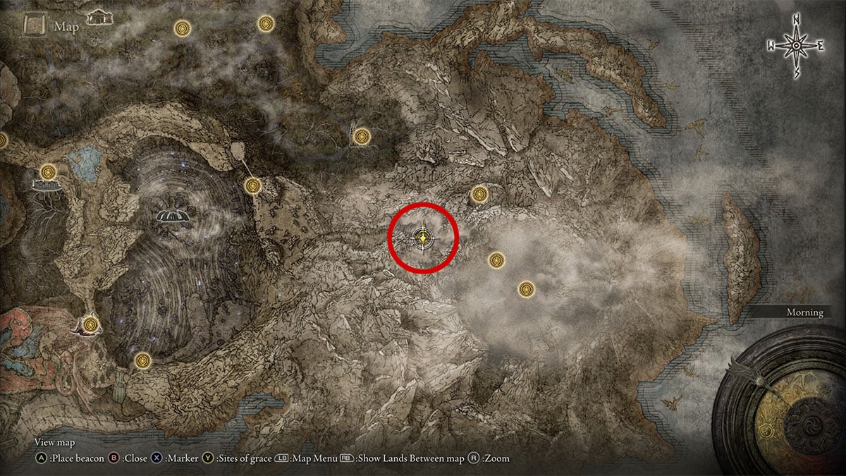 The location of the Rock Heart in Elden Ring Shadow of the Erdtree