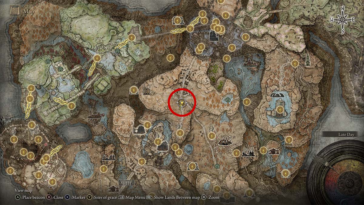 The location of the Scadu Altus map fragment in Elden Ring Shadow of the Erdtree