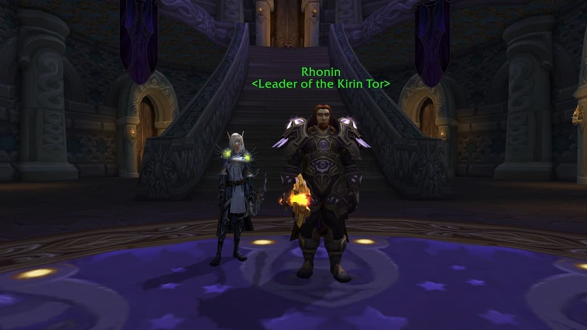 Rhonin and Vereesa stand together in World of Warcraft
