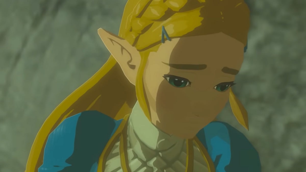 Zelda looking sad in Breath of the Wild