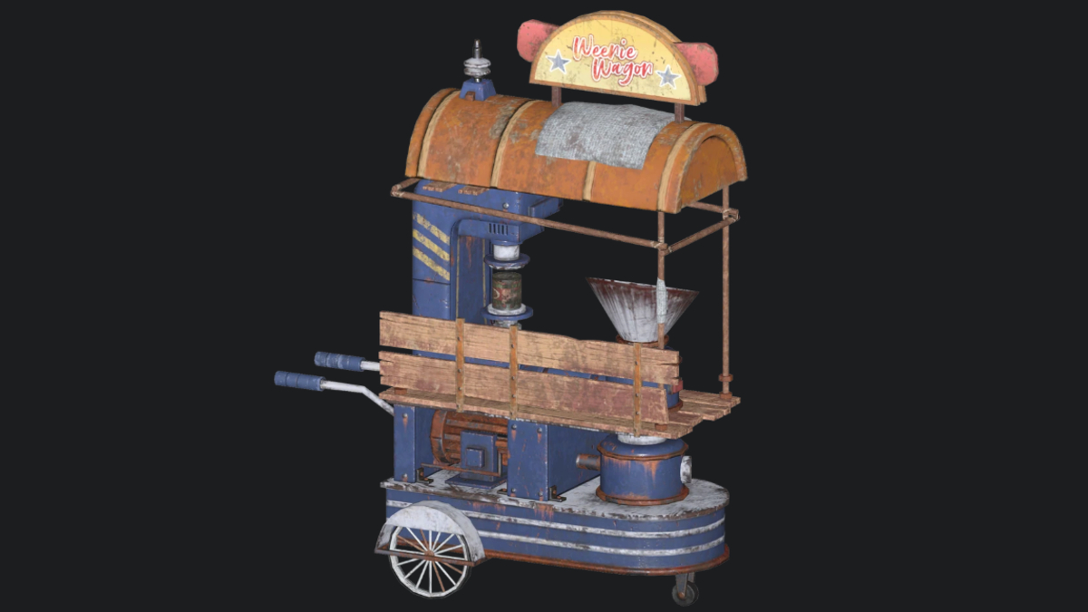 Art asset for the Weenie Wagon in Fallout 76.