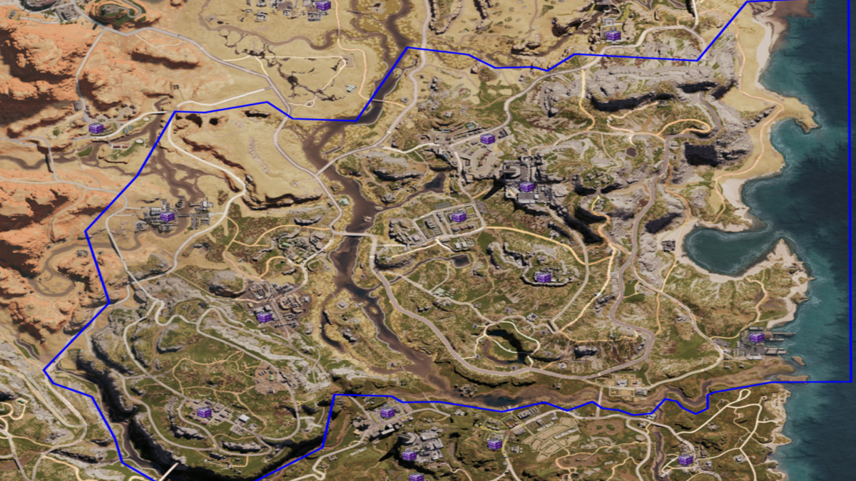 Iron River Mystical Crates location marked on the map in Once Human