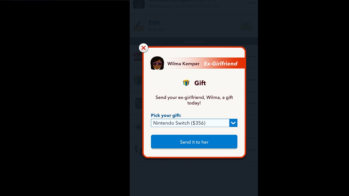 BitLife Nintendo Switch gift option