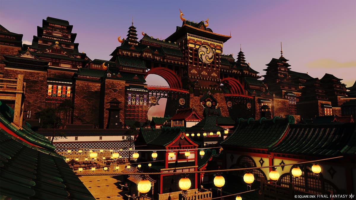 Overview of Kugane in FFXIV