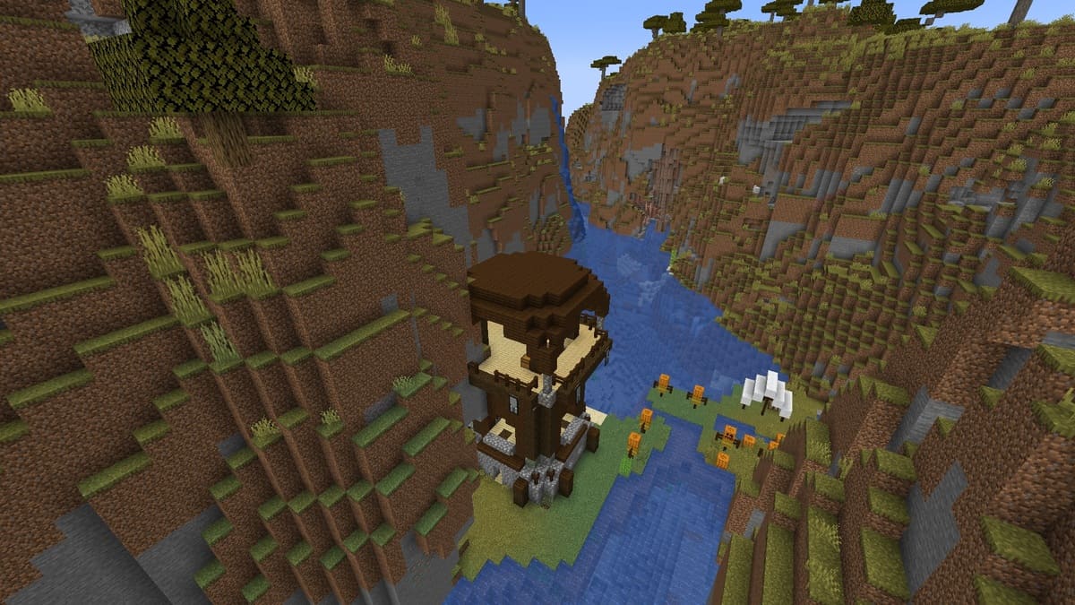 Minecraft の渓谷の略奪者の前哨基地