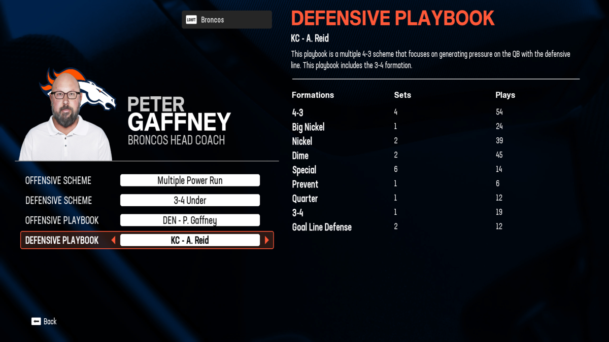 Picking a defensive playbook in Madden 25