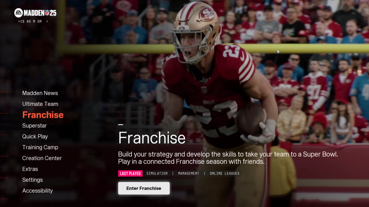 Franchise Mode in Madden 25