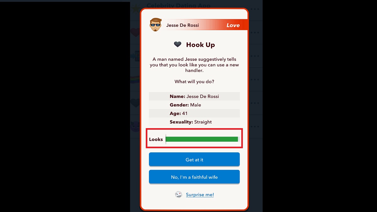 Checking Looks of a Hook up in BitLife