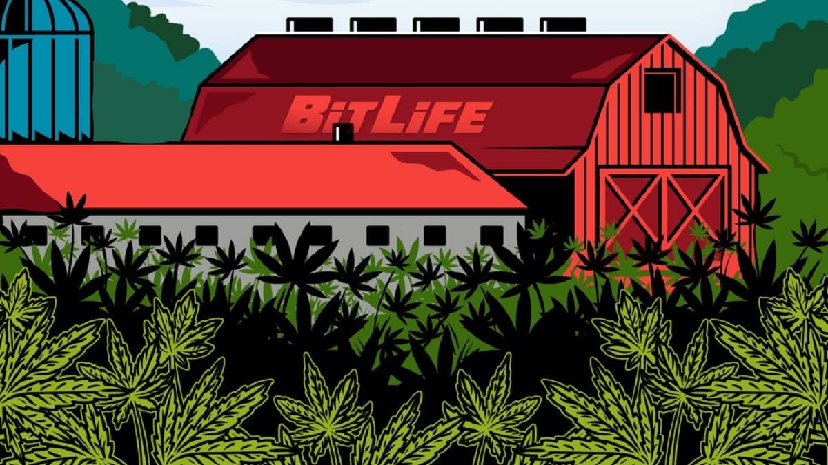 BitLife art of a marijuana farm