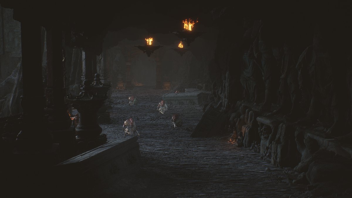 The corridor inside Bushi Cave in Black Myth: Wukong