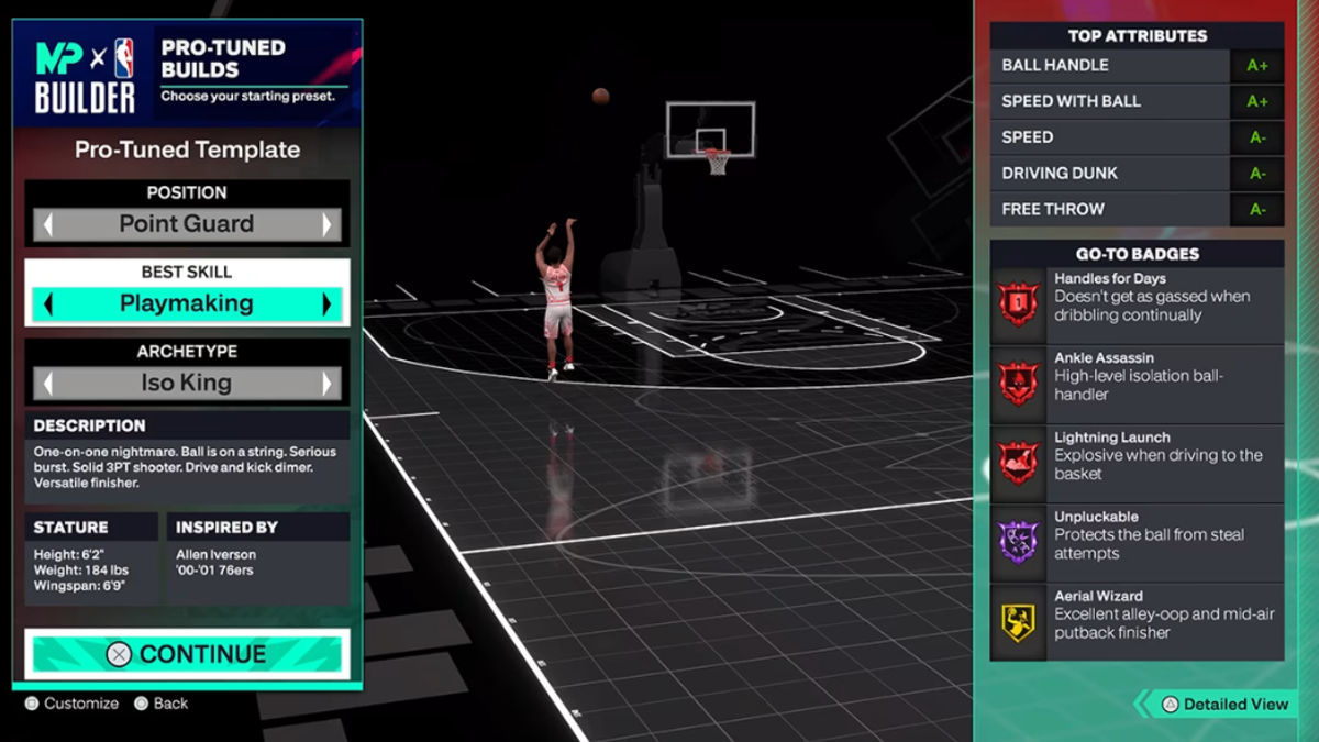 Equipping badges in NBA 2K25