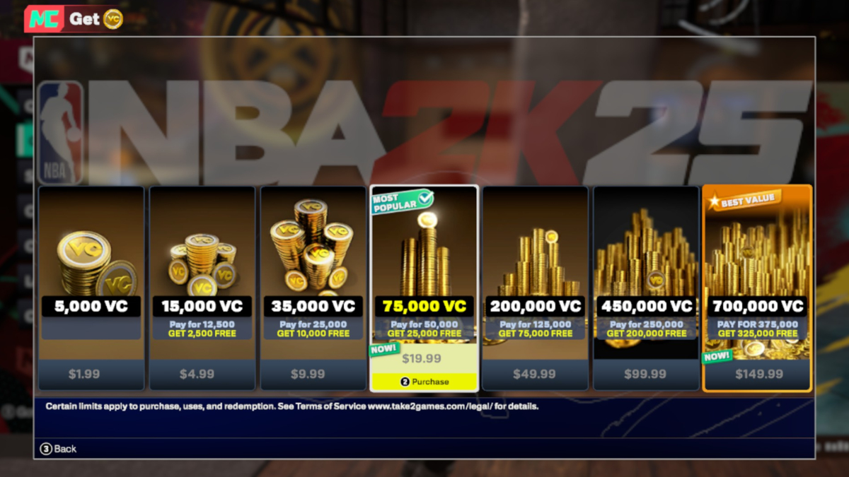 How Much Is VC in NBA 2K25? All Prices Explained – GameSkinny