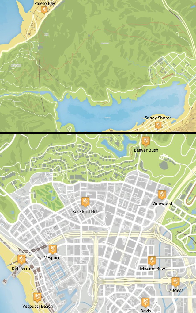 All GTA 5 Police Station Locations – GameSkinny