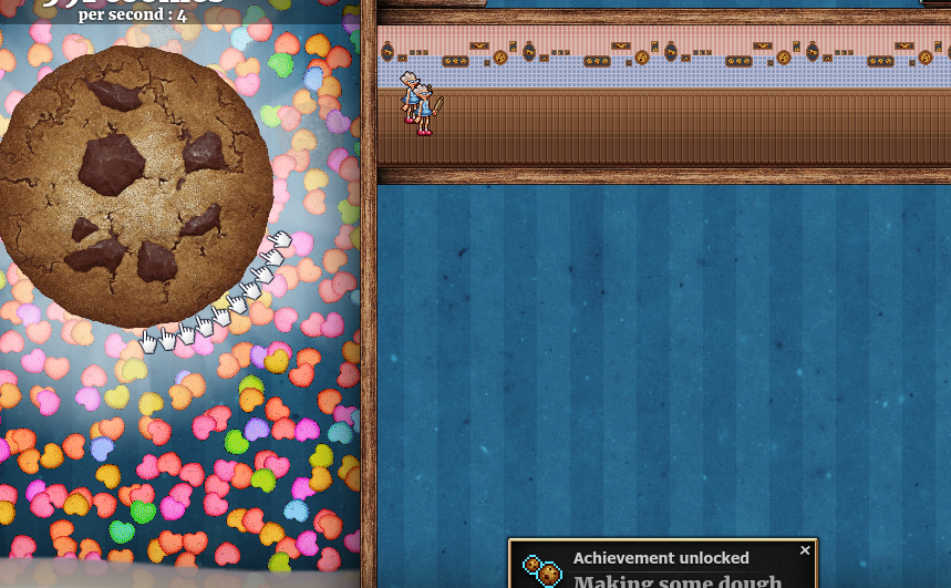 I am currently working on my biggest project yet (Cookie Clicker