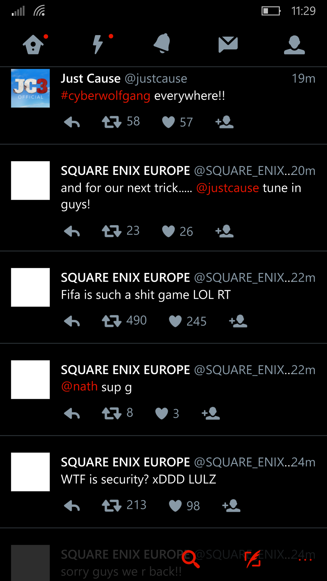 Square Enix Europe just got Twitter hacked